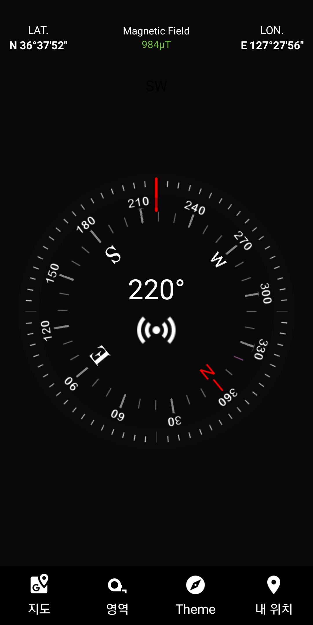 나침반 어플로 방위각 보는 법(지도위에 나침판 띄우기) AppTip